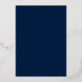 Invitation En Aluminium Blue Hello 60 Gold Script 60e fête d'anniversaire (Verso)