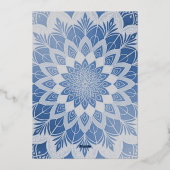 Invitation En Aluminium Blue Lace Mandala Wedding (Verso)