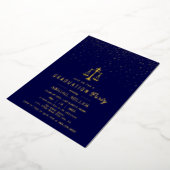 Invitation En Aluminium Blue Law school Class Of 2026 graduation confetti (Rotation)