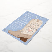 Invitation En Aluminium Blue Nash Bash Cowgirl Boot Bachelorette Party (Rotation)