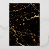 Invitation En Aluminium Blue Sky Galaxy Agate Marbre Mariage or (Verso)