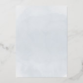 Invitation En Aluminium blue watercolor cross First Holy Communion (Verso)