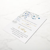 Invitation En Aluminium blue wildflowers winter wedding (Rotation)