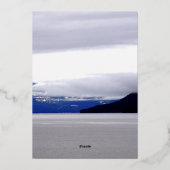 Invitation En Aluminium Blues d'Alaska (Verso)