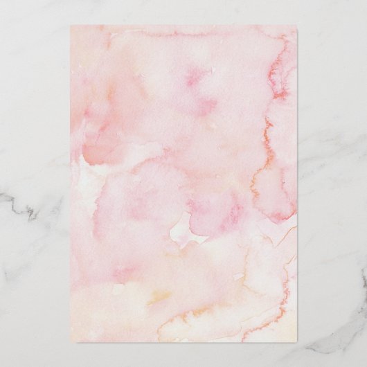 Invitation En Aluminium Blush Floral Fête des mariées Rose or (Verso)