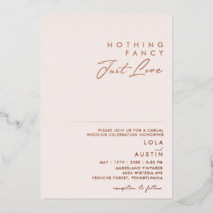 Invitation En Aluminium Blush Moderne Et Rose Gold Rien De Fantaisiste Jus