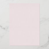 Invitation En Aluminium Blush & Rose Gold Foil Mariage élégant (Verso)