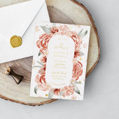 Invitation En Aluminium Blush Rose Mariage Gold