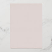 Invitation En Aluminium Blush Silver Beige Flocon de neige Quinceanera (Verso)