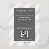 Invitation En Aluminium B'nai Mitzvah personnalisé en écriture dorée imita (Verso)