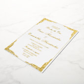 Invitation En Aluminium Boda de oro élégante éditable (Rotation)