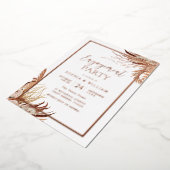 Invitation En Aluminium Bohemian Boho Engagement Party Rose Gold (Rotation)
