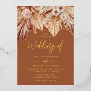 Invitation En Aluminium Bohemian Dream Mariage : Boho Terracotta Gold
