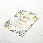Invitation En Aluminium Boho Aquarelle Citron Wreath Couples Douche (Rotation)