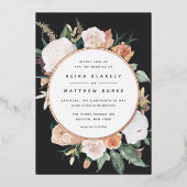 Invitation En Aluminium Boho Blooms Mariage Floral moderne (Recto)