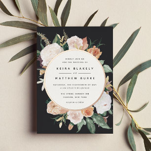 Invitation En Aluminium Boho Blooms Mariage Floral moderne