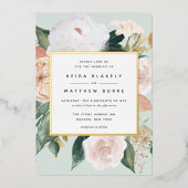 Invitation En Aluminium Boho Blooms Mariage Floral moderne (Recto)