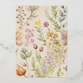 Invitation En Aluminium Boho Botanique Aquarelle Fleur sauvage Mariage (Verso)