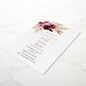 Invitation En Aluminium Boho Burgundy & Pink Floral Graduation Party (Rotation)