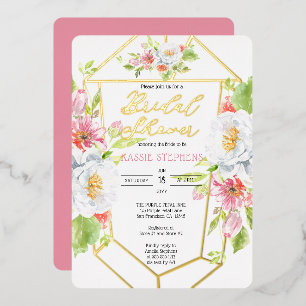 Invitation En Aluminium Boho-Chic Floral Géométrique Enterrement de Vie de