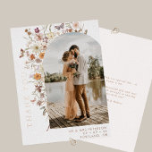 Invitation En Aluminium Boho Fleur sauvage Arch Photo Mariage de automne M