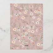 Invitation En Aluminium Boho Fleur sauvage Floral Baby Anniversaire (Verso)