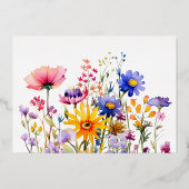 Invitation En Aluminium Boho Fleur sauvage Garden Wedding RSVP (Verso)