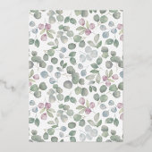 Invitation En Aluminium Boho Gold Foil and Eucalyptus Wedding (Verso)