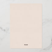 Invitation En Aluminium Boho Léopard | Douce Tropicale Florale pour l'Ente (Verso)