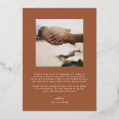 Invitation En Aluminium Boho moderne simple | Mariage photo Merci (Verso)