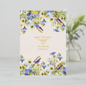 Invitation En Aluminium Boho Neutral Aquarelle Fleur sauvage Mariage Foil  (Debout devant)