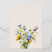 Invitation En Aluminium Boho Neutral Aquarelle Fleur sauvage Mariage Foil  (Verso)