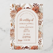 Invitation En Aluminium Boho Neutral Aquarelle Mariage Pampas (Recto)