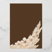 Invitation En Aluminium Boho Pampas Grass Teddy Bear Baby shower (Verso)