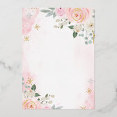 Invitation En Aluminium Boho rose pâle Pampas Bois Croix Baptême (Verso)