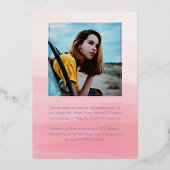 Invitation En Aluminium Boho rose | Purple Fleurs sauvages d'aquarelle (Verso)