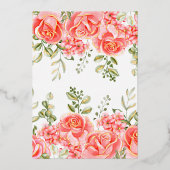 Invitation En Aluminium Boho rose rose floral or géométrique chic mariage (Verso)