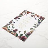 Invitation En Aluminium Boho Rustique Botanique Bourgogne Mariage frontali (Rotation)