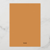 Invitation En Aluminium Boho Sunflower Pampas Grass Mariage (Verso)