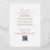 Invitation En Aluminium Boho Terracotta Avec RSVP QR Code Mariage (Verso)