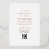 Invitation En Aluminium Boho Terracotta rouille Mariage Arch & RSVP QR Cod (Verso)