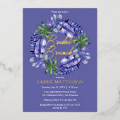 Invitation En Aluminium Boho Tropical Feuilles Peri | Brunch nuptial vert (Recto)