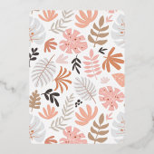 Invitation En Aluminium Boho tropical moderne Points saillants initiaux (Verso)