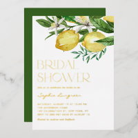 Boho Watercolor Fête des mariées citron et fleurs