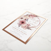 Invitation En Aluminium Boho Wreath Toujours Dans L'Amour Vow Renouvelleme (Rotation)