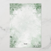 Invitation En Aluminium Bois d'hiver bébé son froid dehors baby shower (Verso)