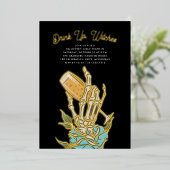 Invitation En Aluminium Bois, sorcières | Parti Halloween (Debout devant)