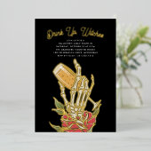 Invitation En Aluminium Bois, sorcières | Parti Halloween (Debout devant)