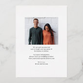 Invitation En Aluminium Boissons Gratuites FOIL Amusants Mariage Enregistr (Verso)