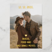 Invitation En Aluminium Boissons, nourriture et mauvais mouvements de dans (Recto)